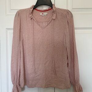 Boden Women's Pink Ruffled Blouse- US Size 8